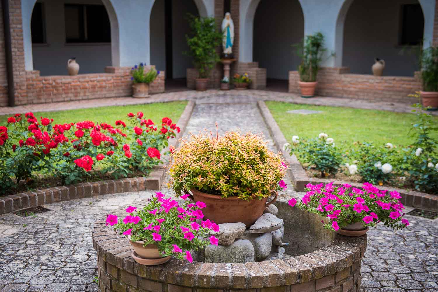 rose fiori chiostro monastero serve di maria santangelo